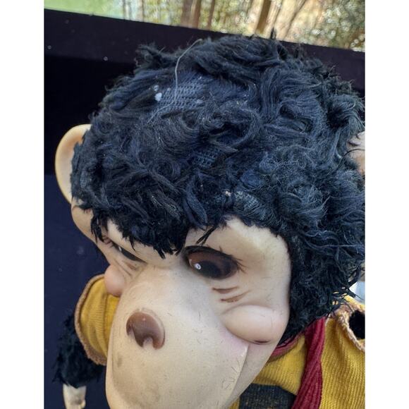 Vtg 1950 Rushton Zip The Monkey Rubber Faced Plush 15" Zippy Stuffed Animal -2 - Picture 4 of 12